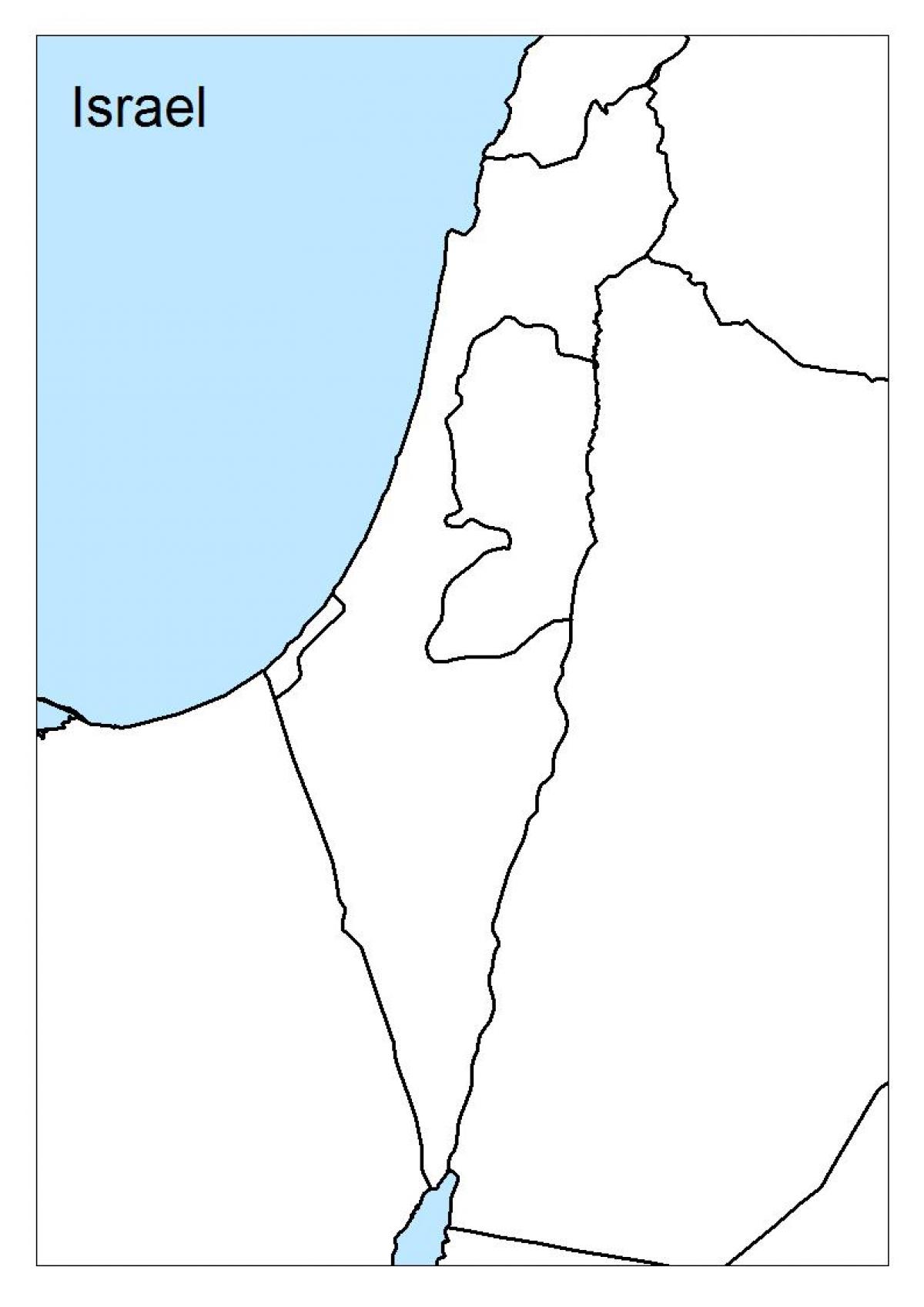 kart over israel blank