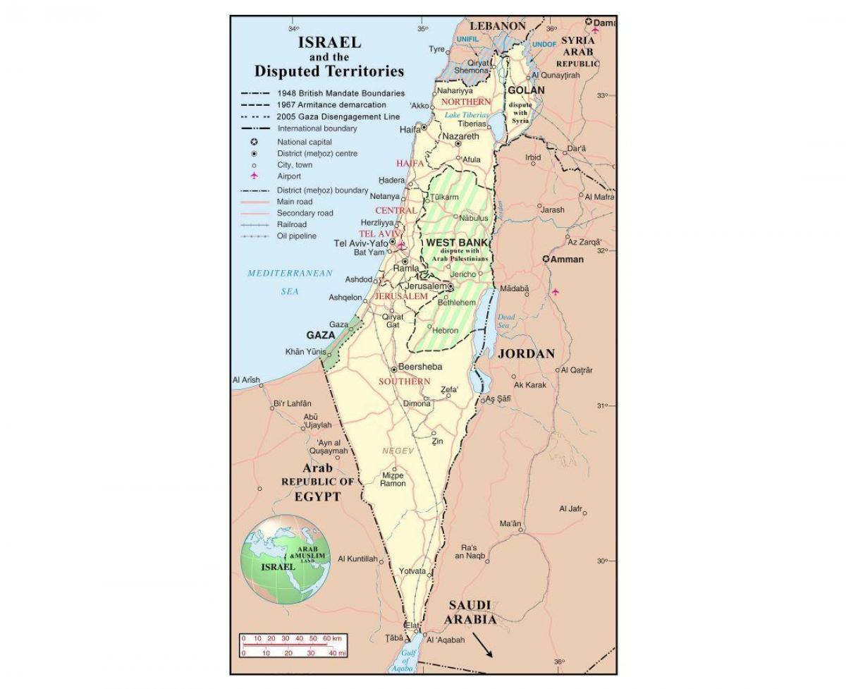 kart over israel flyplasser
