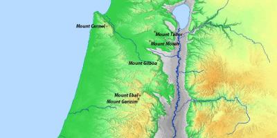 Kart over israels fjell